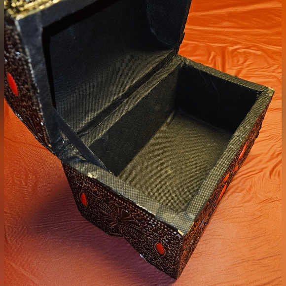 Moroccan Handmade Keepsake/Jewelry Box approx 8"×5"×5" New Unused - Picture 5 of 7